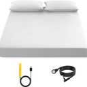 Grounding Sheet, 90% Organic Cotton + 10% Pure Silver Organic Fitted Grounded Sheet for Improved Sleep, Connected Earth Energy - Healthy Sleep Therapy (White, (60.2 * 80 * 15.5inch))