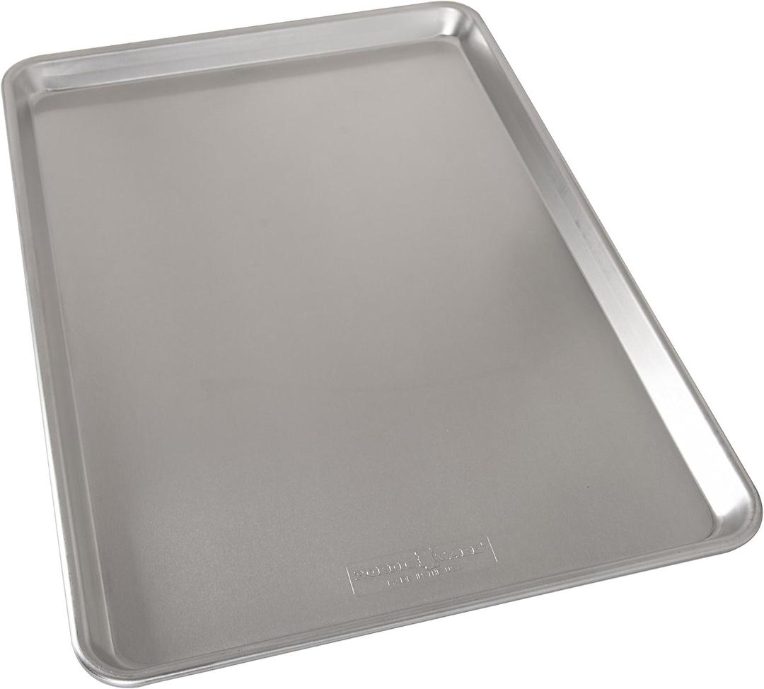 Nordic Ware Extra Large Baking Sheet, 21 x 15 inches, XL Big sheet pan Natural Uncoated Aluminum, Reinforced Steel Rim Prevents Warping, 1pk Big Sheet, 1-pack