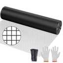Hardware Cloth, 1/2 inch 48" x 100' Galvanized Chicken Wire Fence, 19 Gauge Vinyl Coated Wire Mesh Roll, Black Welded Wire Fencing Roll Gopher Wire Mesh Roll for Garden Fencing Rabbit Snake Wire
