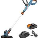 SENIX 20V 10" Cordless Weed Wacker, String Trimmer, Telescoping Rotating Shaft, Adjust Head & Assistant Grip, Auto Line Feed w/ 2.5Ah Battery & Charger, GTX2-M