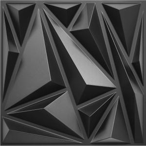 STICKGOO 33 Pack 3D Wall Panels for Interior Wall Decor, Black Diamond Design Accent Wall Decor, 12''x12'' Modern Wall Panels for Gaming Room Bedroom TV Background