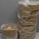 Kaderron 50 Pack 29 OZ Large Paper Bowls with Lids, Heavy Duty Disposable Compostable Container for Party, Disposable Bowls Bulk Soak-Proof and Microwave Safe for Hot/Cold Use