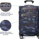 Travelpro Platinum Elite Softside Expandable Carry on Luggage, 8 Wheel Spinner Suitcase, USB Port, Suiter, Men and Women, Navy Camouflage, Carry On 21-Inch