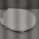 Mayfair Caswell Modern Slow Close Toilet Seat, Durable Plastic Seat, Made in USA, Round, White