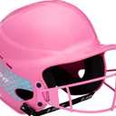 RIP-IT Play Ball | Softball Batting Helmet | Girls T-Ball Softball Helmet with Face Mask (Pink/Aqua)
