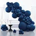 PartyWoo Navy Blue Balloons 127pcs Different Sizes of 36 18 12 10 5 Inch Dark Blue Balloon Arch Kit Garland for Graduation Wedding Sports Theme Boy Baby Shower Men Birthday Party Decorations Blue