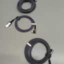 MRGLAS USB C Cable 3.2A【Upgraded 90°& GoldPlated】, [4Pack,10+6.6+3.3+1.6FT] Type C Fast Charging Cable Right Angle Nylon Braided USB A to USBC Cord for iPhone 17/16 Samsung S25 Ultra S10 Note 10