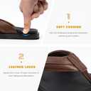 QIGEGE Flip Flop For Men with Arch Support Ultra Soft Cushion Footbed Slip On Lightweight Comfortable Thick Yoga Mat Thong Sandals Beach Thong Slides, Rugby Brown, Size 8
