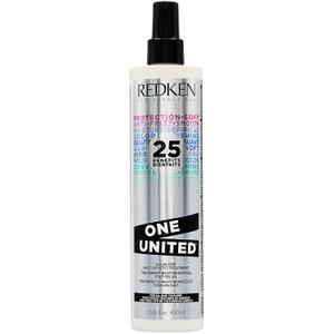 Redken One United AllInOne Leave In Conditioner  MultiBenefit Leave In Treatment For All Hair Types, Heat Protectant and Detangler Spray, ParabenFree, 13.5 Fl Oz
