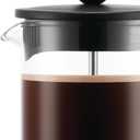 Bodum 12oz Brazil French Press Coffee Maker, High-Heat Borosilicate Glass, Black - Made in Portugal