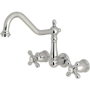 Kingston Brass KS1021AX Heritage Roman Tub Faucet, Polished Chrome, 13 x 11.63 x 7.94