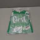 Baby Girl Romper Outfit Newborn Ruffle Button One-Piece Jumpsuit Playsuit With Headband (Green)