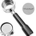 54mm Bottomless Portafilter & Puck Screen, 3-Ear Stainless Head, Compatible with Breville Barista Pro, Bambino Plus, Barista Express Impress, Infuser, Barista Touch, Duo-Temp Pro & Bambino