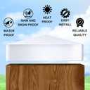 Taiyin 6 Pcs Pyramid White PVC Vinyl Post Top Caps, Fence and Deck Post Caps for Vinyl Fence Posts (6 x 6 Inch)