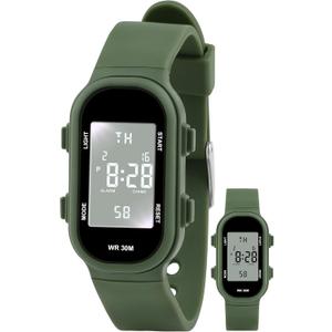Juboos Kids Digital Watches for Boys Girls Ages 7-16, 3ATM Waterproof Sport Child Watch with Night Light, Alarm Clock, Stopwatch