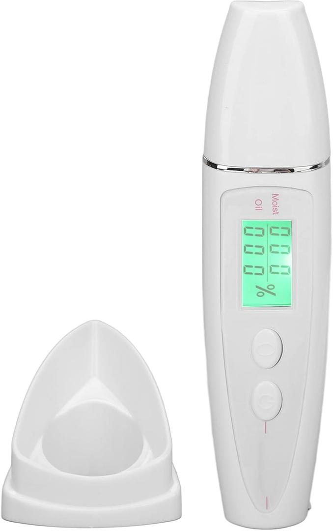 Skin Tester Smart Display Skin Care Portable Skin Detector Pen Home Beauty Salon (White)