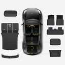 Floor Mats for 2025 2026 Tesla Model Y Juniper, 8PCS All Weather Full Set Cargo Liners Accessories, 3D TPE Odorless Floor Mat Trunk Frunk Rear Mats for 5-Seater(Not Fit 7Seat and Standard)