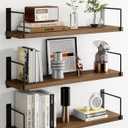 Floating Shelves, 24 In Bookshelves for Room Wall, Shelves on Wall (Brown)