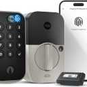 Yale Assure Lock 2 Touch Deadbolt, Satin Nickel Smart Entry Door Lock with Z-Wave (ZW3) Connected Touch Keypad and Fingerprint Scanner with Back-up Key, YRD410-F-ZW3-619