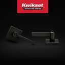 Kwikset Halifax Entry Door Handle with Lock and Key, Secure Keyed Reversible Lever Exterior, For Front Entrance and Bedrooms, Venetian Bronze, Pick Resistant Smartkey Rekey Security and Microban