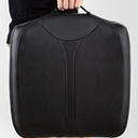 Oyilay Leather Car Seat Cushion for Driving Relieves Tailbone & Thigh Pain, Ergonomic Dual Memory Foam Seat Cushion for Car, Raised Back for Wider Vision, Rub-Resistant & Easy-to-Clean Cover, Non-Slip
