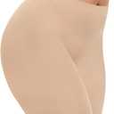 Womens Seamless Shaping Boyshorts Panties Tummy Control Underwear Slimming Shapewear Slip Shorts (Large, #A1 Beige(lightweight))