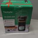 Tastyle Single Serve One Cup Coffee Maker, for K Cups and Grounds, Mini Coffee Maker with Portable Handle, 6 to 12 Oz Brew Size, for Travel, Camping, Office, RV and Dorm, 120V, Black and Gold