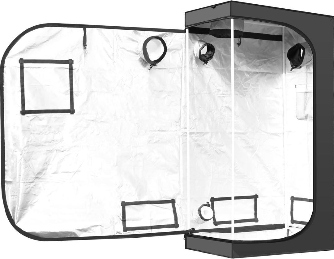 iPower Hydroponic Water-Resistant Grow Tent, 36x20x62in, Black