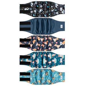 ZINGTERRA 4 Pack Dog Diapers Male,Reusable Leakproof Pet Soft Dog Belly Band Wraps,High Absorbency Male Dog Diaper,Wider Washable Belly Band for Doggy Incontinence and Puppy Training Size L