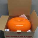 Orange Mushroom lamp, Spring Decor, Cute Table lamp, 3 Light Modes, Wall Plug in, Warmth Adjustable, Power Saving Light Bulbs Included, Light Weight, Durable Design, Warm Reading Light, (Orange)