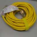 POWGRN 50 ft 12/3 Outdoor Extension Cord Waterproof Heavy Duty with Lighted Indicator End 12 Gauge 3 Prong, Flexible Cold-Resistant Long Power Cord Outside, 15Amp 1875W SJTW Yellow ETL Listed