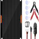 OYMSAE12V Solar Battery Charger 10W Waterproof Solar Battery Maintainer,Portable Solar Panel Charger with Upgraded MPPT Controller for Car, Motorcycle, Boat, Marine, RV, Trailer, Tractor,Truck, etc