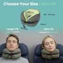 Cesperi Travel Neck Pillow for Airplanes, Ergonomic Design for Petite Neck, Airplane Neck Pillow with Memory Foam, Travel Essentials for Flights, Car Rides, and Home Rest, Small (Avocado Green)