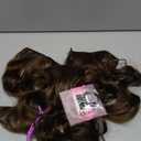 Clip in Hair Extensions for Women, 20 Inch Light Brown Hair Extensions Mix Blonde, 8PCS Curly Seamless Clip Ins Wavy, Synthetic Lace Weft Hairpieces for Daily Party Use