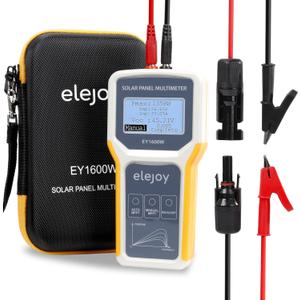 1600W Solar Panel Tester MPPT Photovoltaic Multimeter & Watt Meter Smart Portable Tool for Solar PV Panel Data & Troubleshoot Measures Power Output, Performance, and Open Circuit Voltage