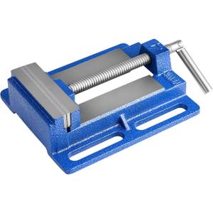 VEVOR Drill Press Vise, 6 Inch Jaw Width, Portable Bench Vise, Slotted Base for Easy Installation, Durable Cast Iron Construction, Workbench Vice, for Woodworking, Metalworking, Drilling, and Cutting