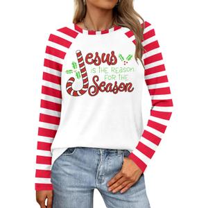 Christmas T Shirt for Women Funny Saying Xmas Tee Shirts Raglan Baseball Long Sleeve Gift Tee Tops (XX-Large)