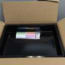 ShineMe 6 Pack Paper Trays for Classroom, Purple Plastic Book Bins with Colorful Labels, Stackable Letter Size Storage Tray, Desk Organizer Tray for Home, School and Office