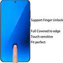 2 Pack Anti-Blue Privacy Tempered Glass for Samsung Galaxy S23 Plus/Galaxy S22 Plus Mirror Anti-Spy Screen Protector Anti-Peeping Film Electroplated Blue 6.6 inch