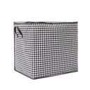 LOEISMZS Houndstooth Storage Bags, Quilt Storage, Wardrobe Organizer, Multi-Purpose, Non-Woven Fabric, Brown, 180L One zipper may be faulty
