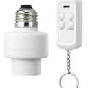 DEWENWILS Remote Control Light Socket with Dimmer, Wireless Light Switch, Dimmable Remote Light Bulbs Socket Switch, 100FT, E26 E27 Base with Controller, No Wiring, for Closet, Basement, ETL Listed