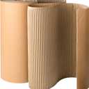 17"x236"Single B Flute Corrugated Cardboard Roll: Large Thick Sheets for Crafts, Moving, Shipping, Mailing, Gift Packaging, DIY, Modeling; Makes Packaging Pads, Boxes & Edge Protectors (Brown)