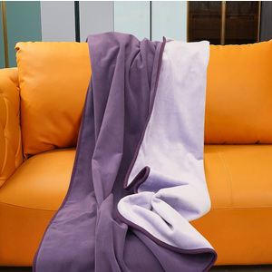 Waterproof Blanket for Bed Couch Sofa, Reversible & Reusable Cat, Dog Blanket Waterproof Washable, Small Water Resistant Blankets, Leakproof (40"x60", Deep Purple/Light Purple)