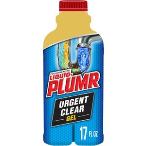 Liquid-Plumr Industrial Strength Urgent Clear, Liquid Drain Cleaner, 17 Ounces, Pack Of 4 