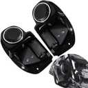 Vented Leg Fairings with Speaker Boxes Pods,Vivid Black Lower Vented Leg Fairings for Harley Touring Road King Glide, Street Glide, Electra Glide, Ultra-Classic 2014-2023 Accessories