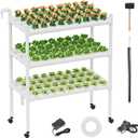 SPECILITE 3-Tier 108 Plant Sites Hydroponics Growing System with Wheels