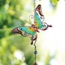 Sunset Vista Designs Metal and Glass Butterfly Bouncy Hanging Decoration