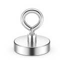 Strong Neodymium Fishing Magnets, 300 lbs (136 KG) Pulling Power, Rare Earth Magnets, 1.97-inch (50mm) Diameter, Ideal for River Recovery and Magnetic Fishing Excursions