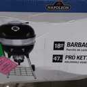 Napoleon PRO18 Compact Charcoal Kettle Grill, Black, Porcelain-Enameled Lid and Bowl, Chrome-Plated Cooking Grid