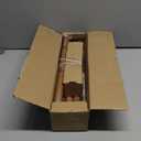 Wood Curtain Rods for Windows 28 to 48 Inch(2.3-4Ft),1 Inch Adjustable Curtain Rod,Heavy Duty Curtain Rods,Wooden Netted Texture Finial Drapery Rods,Single Window Curtain Rod 18-45",Brown Wood